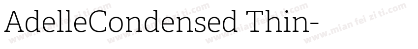 AdelleCondensed Thin字体转换